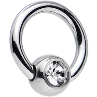16G 1/4 Crystal BCR Captive Ring Created with Crystals