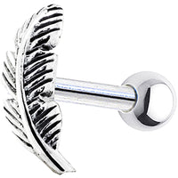 Sterling Silver 925 Feather Right Cartilage Earring
