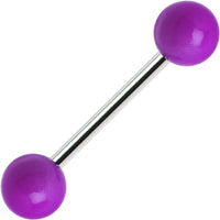 Purple Neon Barbell Tongue Ring