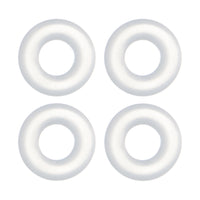 8G Clear Rubber O-Ring 4-Pack