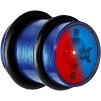 12mm Blue Anodized Titanium Blinking Plug