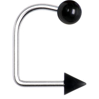 14G Black Acrylic Ball Cone Lippy Loop Labret