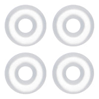 12G Clear Rubber O-Ring 4-Pack