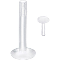 14G 1/2 3mm Bioplast Push-In Top Retainer