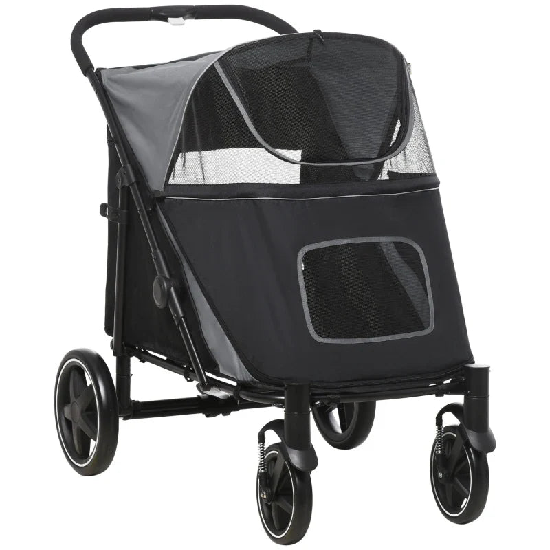 One - Click Foldable Stroller for Large Medium Small Dogs, Pet, Cats with Storage - Jaico Online Shop