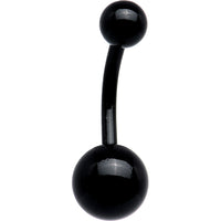 Black Electro Titanium Belly Ring -3/8