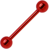 Red Electro Titanium Barbell Tongue Ring