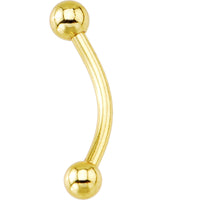 16G Gold Electro Titanium Eyebrow Ring