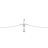 Clear Gem Floweret Flower Belly Chain