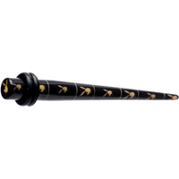 4G Black Yellow Acrylic Playboy Rabbit Head Taper