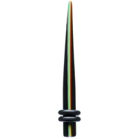 6G Acrylic Rasta Stripe Taper