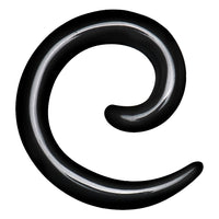 8G Black Acrylic Spiral Taper