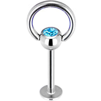 16G Steel Aqua Gem Door Knocker Labret Monroe