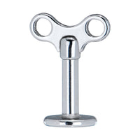 16G 6mm Steel Winding Key Top Labret Monroe Tragus
