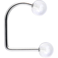 16G Clear Acrylic Ball Lippy Loop Labret