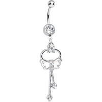 Butterfly Wishes Crystalline CZ Belly Ring