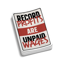 Unpaid Wages Hard Hat Decal