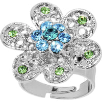 Persuasive Petals Flower Adjustable Ring