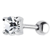 16G 5mm Clear CZ Round Cartilage Tragus Earring