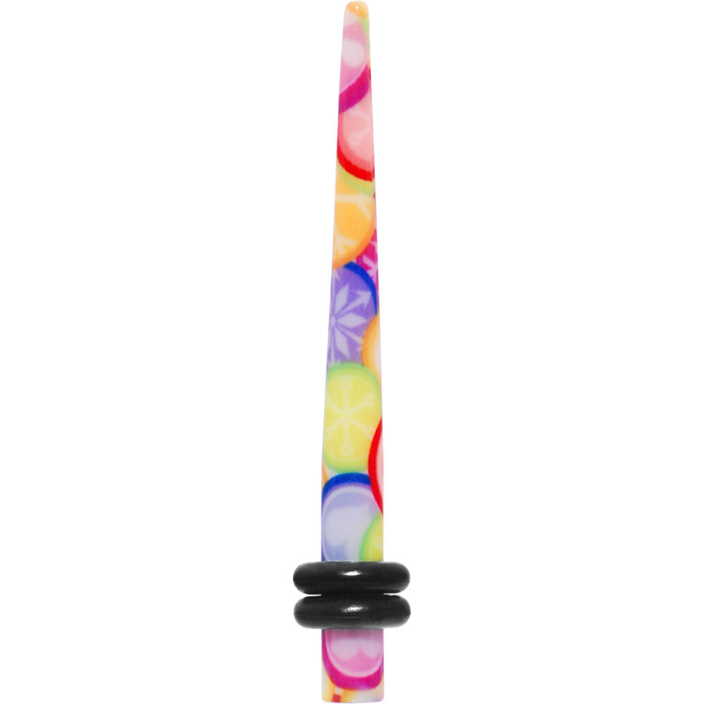 8G Groovy Retro Flower Acrylic Taper