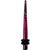 8G Pink Snake Skin Acrylic Taper