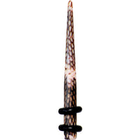 8G Blushing Snake Skin Acrylic Taper