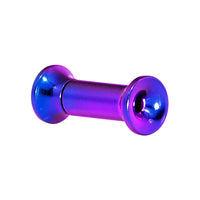 8G Purple Anodized Titanium Screw Fit Tunnel