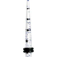 6G Clear Acrylic Glitter Black Star Confetti Taper