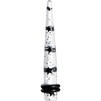 4G Clear Acrylic Glitter Black Star Confetti Taper