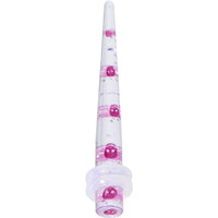 6G Clear Acrylic Glitter Purple Skull Confetti Taper