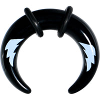 4G Black Acrylic White Lightning Buffalo Taper