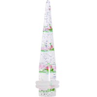0G Clear Acrylic Glitter Pink Cherry Confetti Taper