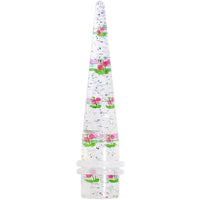 1/2 Clear Acrylic Glitter Pink Cherry Confetti Taper