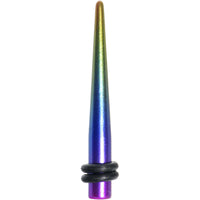 6G Acrylic Electric Rainbow Straight Taper