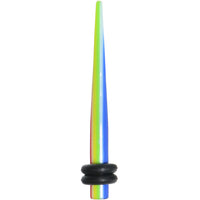 8G Acrylic Retro Rainbow Straight Taper