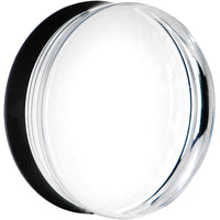 48mm Clear Black Acrylic Mirror Split Saddle Plug