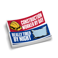 Construction Worker By Day - Hard Hat Decal