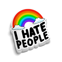 I Hate People - Hard Hat Decal