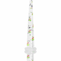 6G Clear Acrylic Glitter Cherry Confetti Taper
