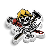 Construction Skeleton - Hard Hat Decal
