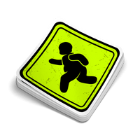 Fat Guy Crossing - Hard Hat Decal