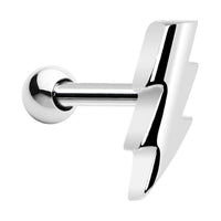 Silver 925 Lightning Bolt Cartilage Tragus Earring