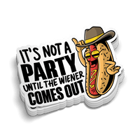 Not Party Weiner - Hard Hat Decal