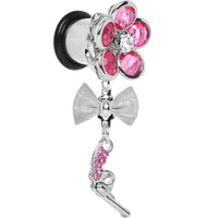 Pink Gem My Lady Flower Gun Dangle Plug Sizes 5mm to 12mm