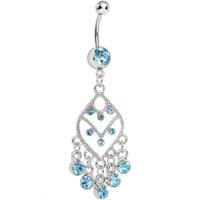 Aqua Gem Chandelier Dreams Dangle Belly Ring