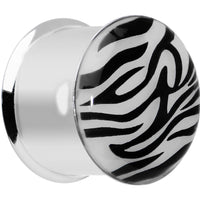 5/8 Stainless Steel Blue Tiger Print Solar Activated Saddle Plug