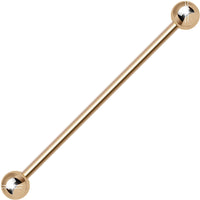 14G 1 1/2 Rose Gold Plated Straight Barbell