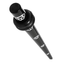 6G White Brass Knuckles Back Acrylic Taper Ear Plug