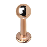 14G 5/16 Rose Gold Plated Labret Tragus Monroe