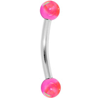 16G Acrylic Pink Swirl Eyebrow Ring 5/16